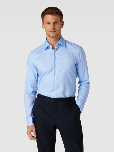 BOSS Slim Fit Business-Hemd mit Kentkragen Modell 'Hank' Bleu 4