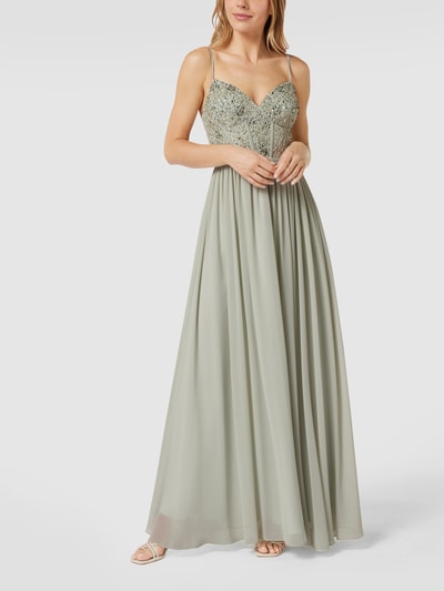 Laona Abendkleid mit Ziersteinbesatz Mint 1