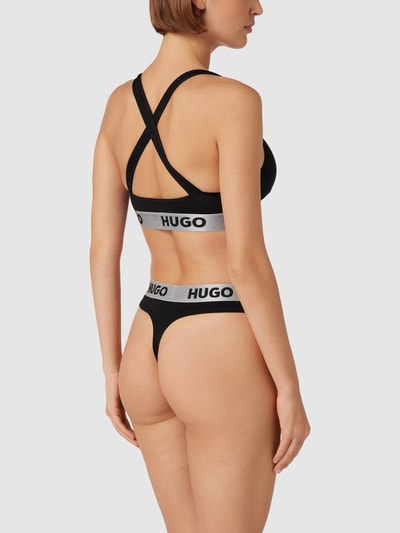 HUGO CLASSIFICATION Bralette met elastische band met logo, model 'SPORTY' Grafiet - 4