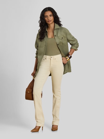Lauren Ralph Lauren Straight Leg Hose aus Baumwollmix Ecru 1