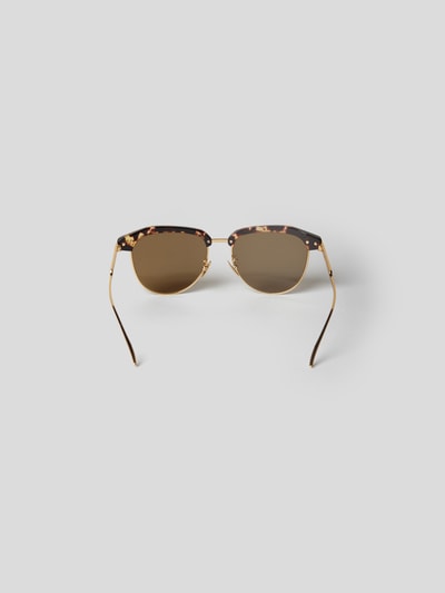 Bottega Veneta Unisex Sonnenbrille im Piloten-Stil Dunkelbraun 5