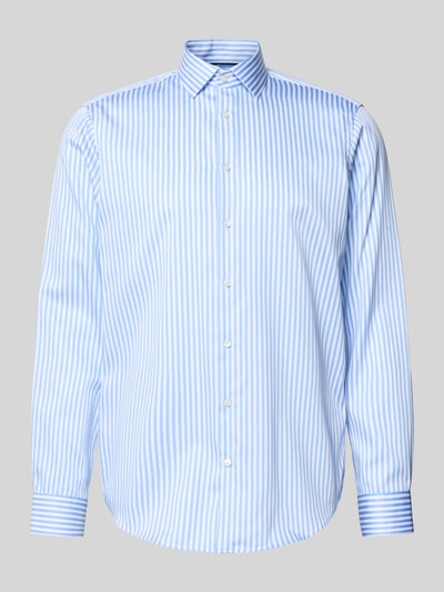 Jake*s Regular fit zakelijk overhemd van katoen met kentkraag Bleu - 2