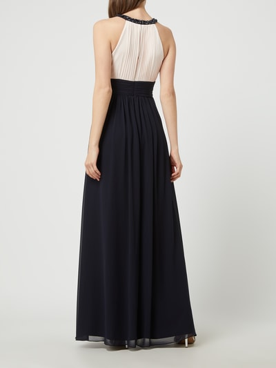 Jake*s Cocktail Abendkleid mit Raffungen Marine Melange 4