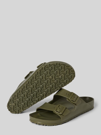 Birkenstock Slides mit Dornschließe Modell 'EVA' Khaki 4