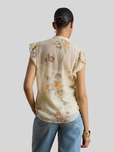 Lauren Ralph Lauren Regular Fit Bluse mit Rüschenkragen Sand 5