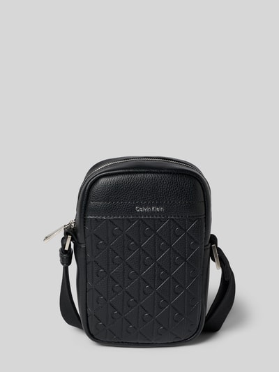 CK Calvin Klein Schoudertas met doorgestikte naden en labeldetail Zwart - 2