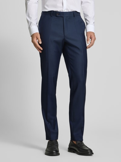 Carl Gross Slim Fit Anzughose mit Bügelfalten Modell 'Stevenson' Marine 4