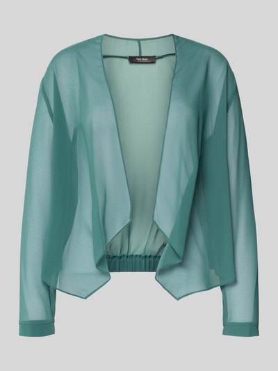 Produktfoto, Jacke aus Chiffon in offener Passform von Vera Mont, zielony półprzezroczysty materiał, płynna tekstura, długość tyłu w rozmiarze 36: 46 cm