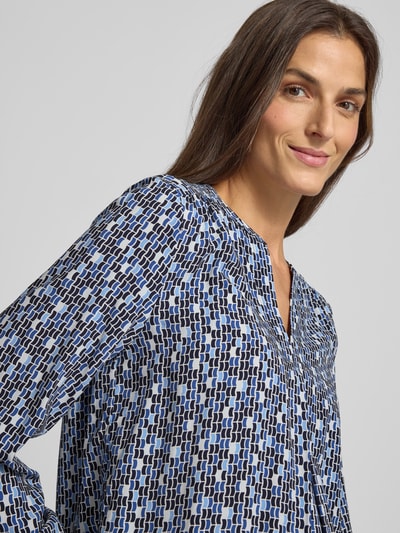 s.Oliver RED LABEL Loose Fit Blusenshirt aus reiner Viskose Blau 3