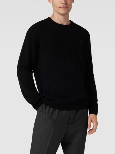 Polo Ralph Lauren Kasjmier pullover met merkstitching Zwart - 4