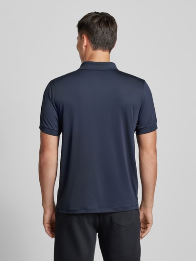 Joy Slim fit poloshirt met logostitching, model 'G-Style' Donkerblauw - 5