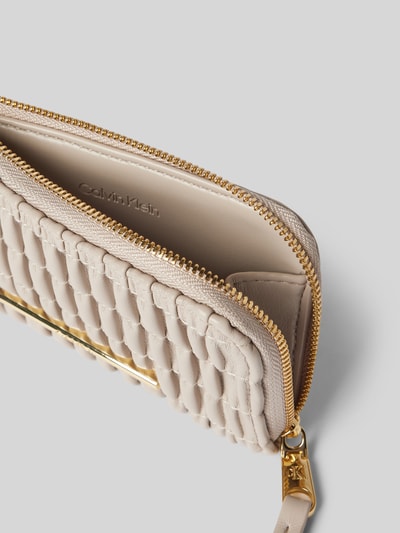 CK Calvin Klein Portemonnee met structuurmotief, model 'Ruched' Beige - 3