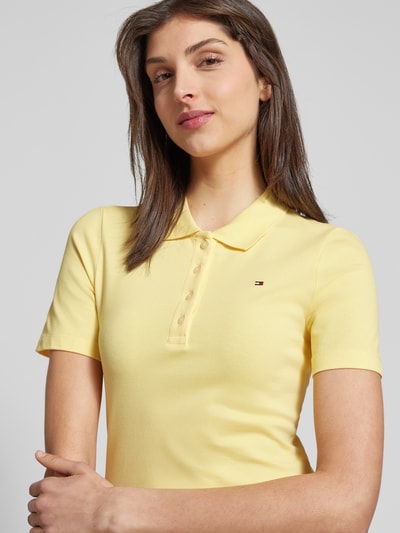 Tommy Hilfiger Knielange polo-jurk met logostitching, model '1985' Geel - 3