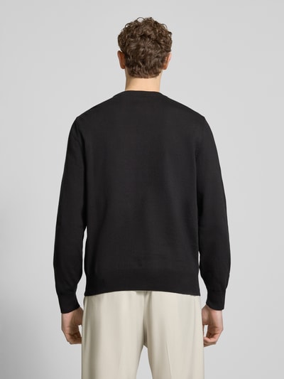 BOSS Sweter z dzianiny z czystej bawełny w kroju regular fit model 'UPCAS' Czarny 5