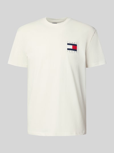 Tommy Jeans Regular Fit T-Shirt aus reiner Baumwolle Offwhite 2