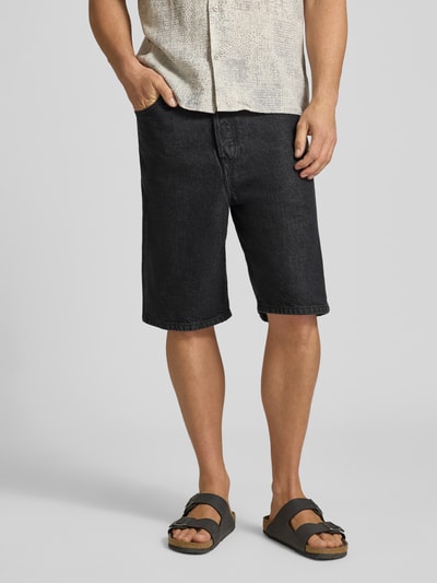 ARMEDANGELS Loose Fit Jeansshorts aus Baumwoll-Mix Modell 'BAGGY' Dunkelgrau 4