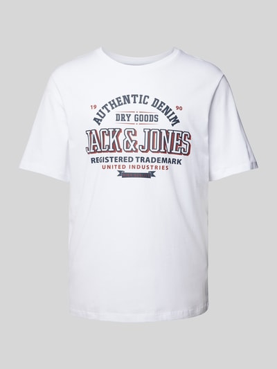 Jack & Jones T-shirt z nadrukiem z logo model ‘ELOGO’ Biały 2