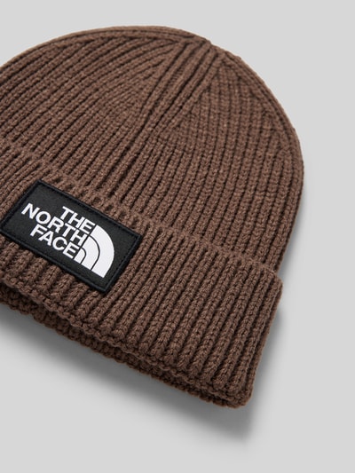 The North Face Czapka beanie z efektem prążkowania Ciemnobrązowy 2