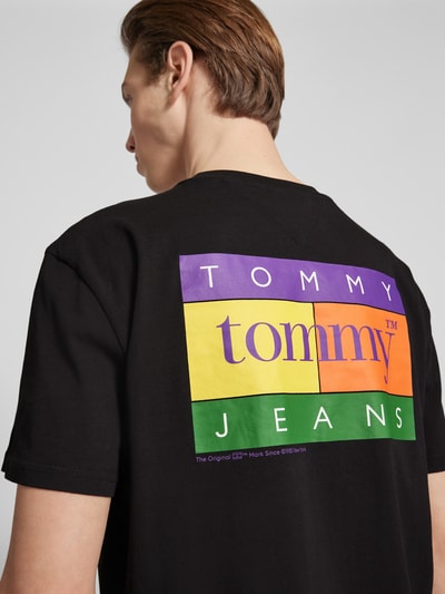 Tommy Jeans T-shirt met labelprint Zwart - 3