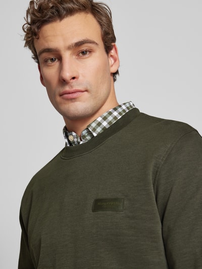 Marc O'Polo Regular Fit Sweatshirt aus Bio-Baumwolle Oliv 3