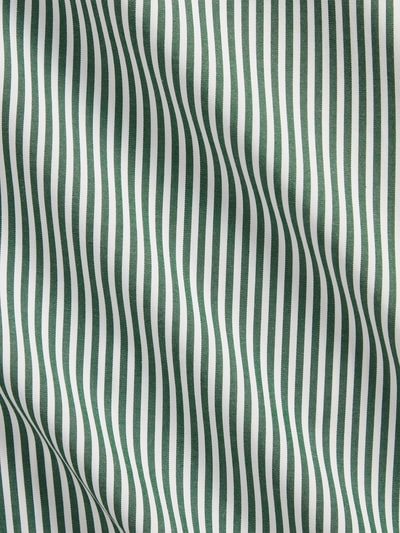 Produktfoto, Custom Fit Freizeithemd aus Baumwoll-Mix von Polo Ralph Lauren, grün-weißes Allover-Streifenmuster, Popeline-Textur