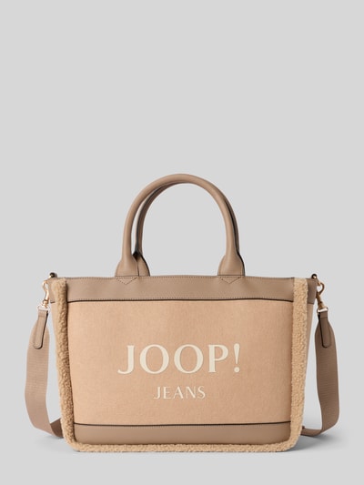 JOOP! Jeans Torba shopper z nadrukiem z logo model 'Yvette' Beżowy 2