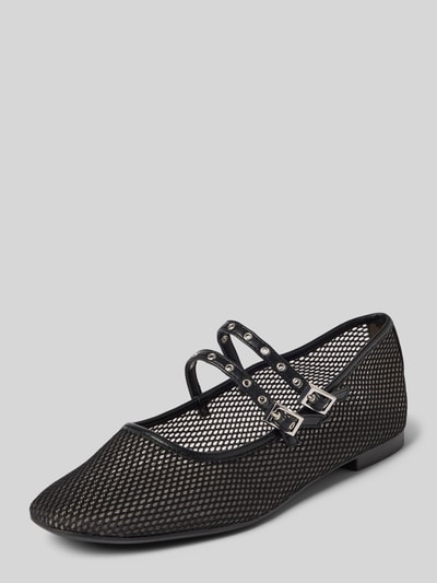 Tamaris Ballerinas in Mesh-Optik mit Dornschließe Black 1