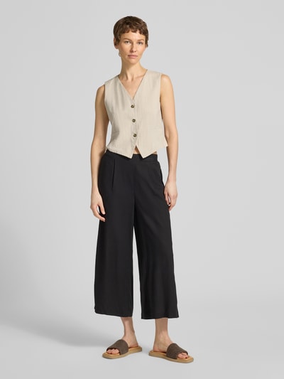VERO MODA Regular Fit Leinenweste aus Baumwoll-Leinen-Mix Modell 'CAIA' Beige 1