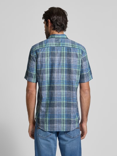 Lerros Regular fit vrijetijdsoverhemd met kentkraag Zwart - 5