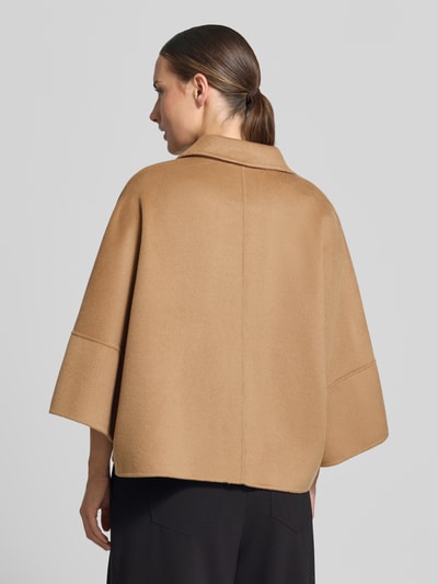 Max Mara Studio Boxy Fit Blouson aus Kaschmir-Schurwoll-Mix Modell 'QUORUM' Camel 5