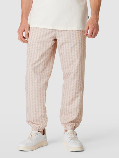 Lacoste Sweatpants met all-over motief Beige - 4