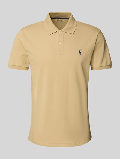 Polo Ralph Lauren Tailored Fit Poloshirt mit Logo-Stitching Camel 2