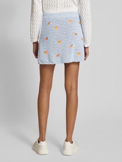Pepe Jeans Strickrock mit Lochmuster Modell 'OLAYA' Hellblau 5