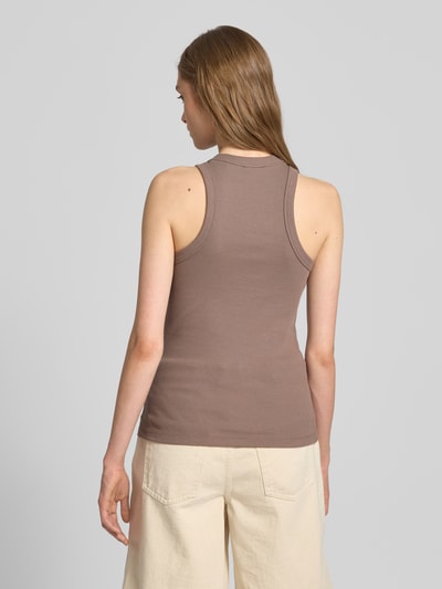 Hugo Blue Tanktop met labelbadge, model 'Easy' Roodbruin - 5