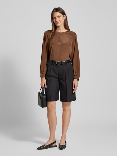 Luisa Cerano Blouse met ballonmouwen Hazelnoot - 1