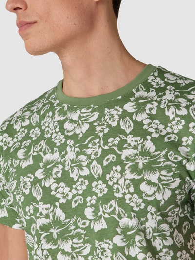 Gant Regular Fit T-Shirt mit Allover-Muster Modell 'FLORAL' Schilf 3