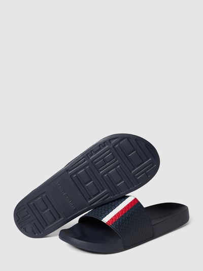 Tommy Hilfiger Slides mit labeltypischen Kontraststreifen Marine 4