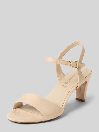 Tamaris Sandały z imitacji weluru Beżowy 1