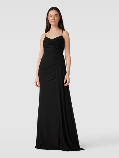 TROYDEN COLLECTION Abendkleid mit Wasserfall-Ausschnitt Black 4