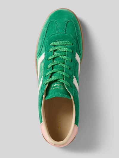 Produktfoto, Sneaker aus echtem Leder Modell 'Cuzima' von Gant in Grün mit abgerundeter Passform, Logo-Design, profilierter Sohle, Absatzhöhe 3 cm, Schafthöhe 8 cm, Schaftweite 7 cm