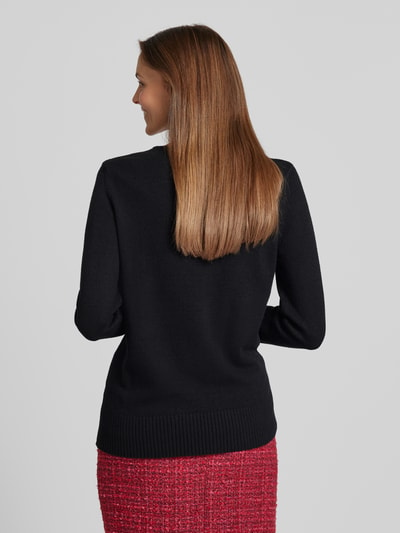 Christian Berg Woman Gebreide pullover met ribboorden, model 'Aliv' Zwart - 5