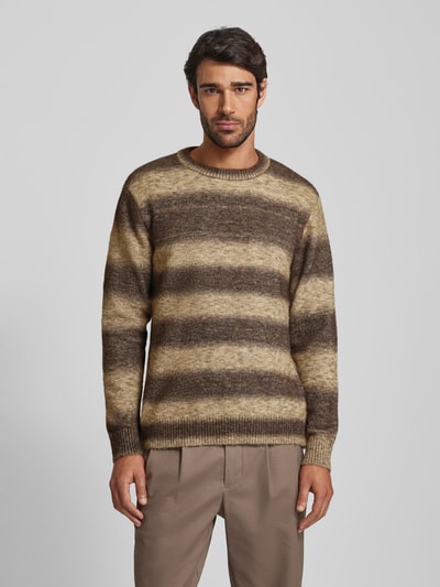 SELECTED HOMME Strickpullover mit gerippten Abschlüssen Modell 'RAI' Sand 4