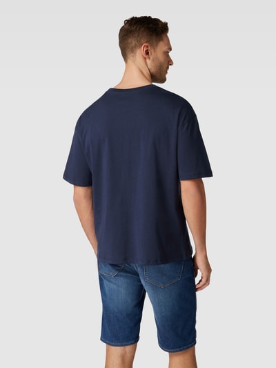 MCNEAL T-shirt met labelstitching Marineblauw - 5