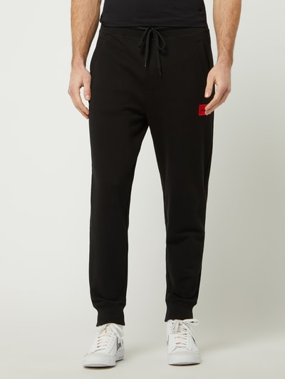 HUGO Sweatpants van katoen, model 'Doak212' Zwart - 4