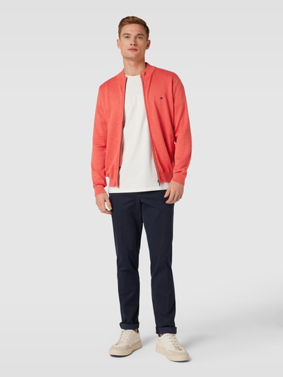 Fynch-Hatton Sweatjacke mit durchgehendem Reißverschluss Koralle Melange 1