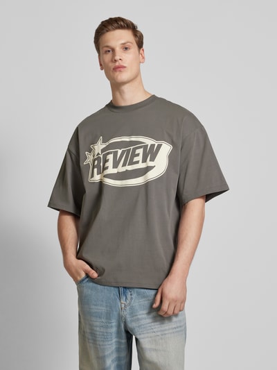 REVIEW T-shirt z okrągłym dekoltem Ciemnoszary 4
