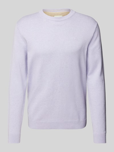 Tom Tailor Regular Fit Strickpullover aus reiner Baumwolle Lavender 2