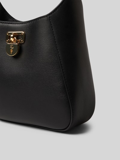 Lauren Ralph Lauren Lederhandtasche mit Label-Anhänger Modell 'TANNER' Black 3