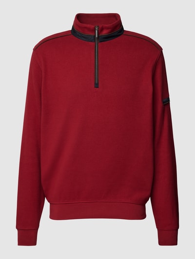 bugatti Sweatshirt mit Stehkragen Bordeaux 2