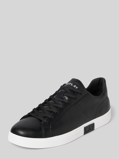 Replay Ledersneaker mit Label-Prägung Modell 'POLYS STUDIO' Black 1